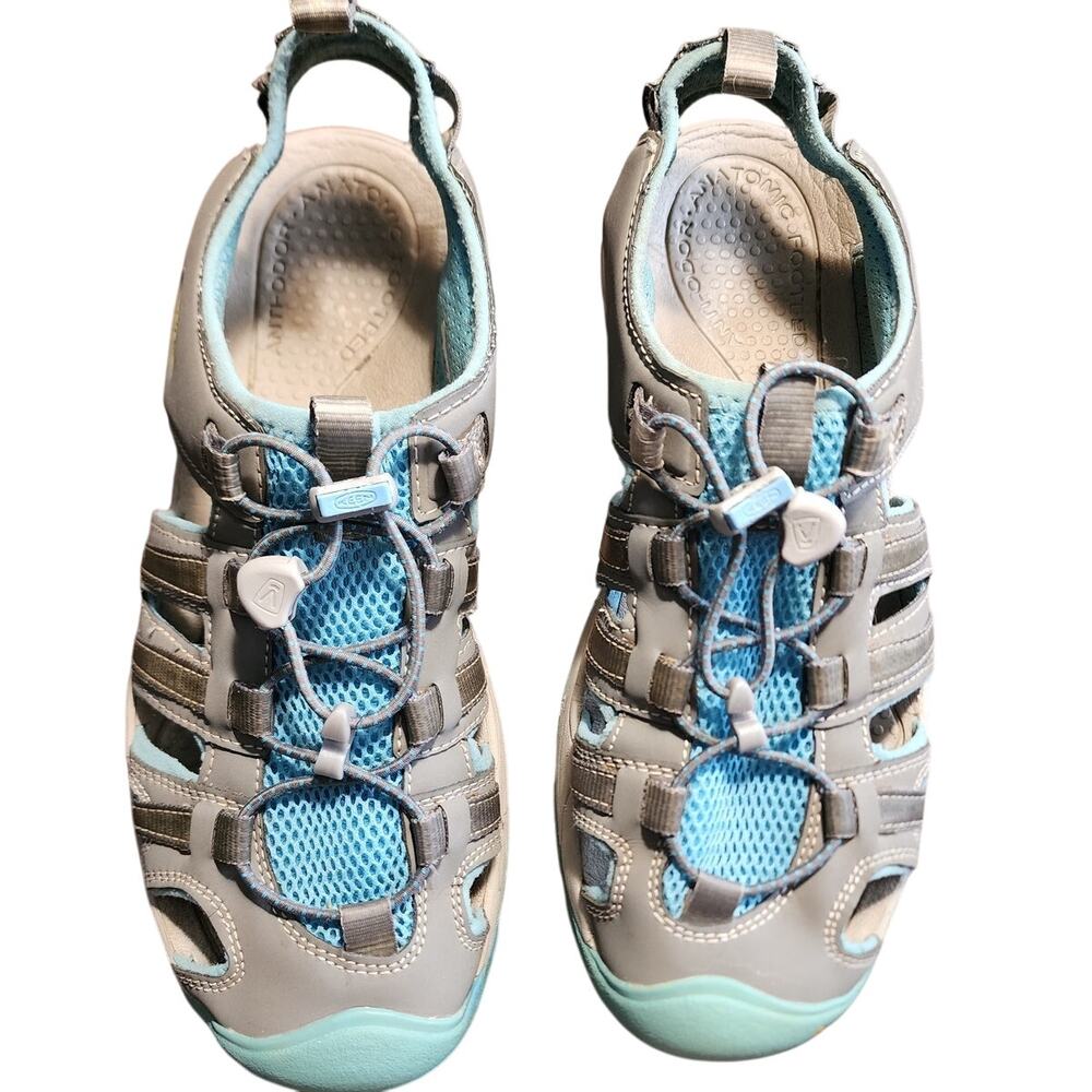 Keen Gray & Light Blue Outdoor Hiking Closed Toe Sandals Size 11